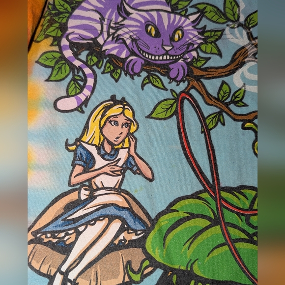 Liquid Blue Alice In Wonderland We're All Mad Here Tye Die Shirt XL - Picture 4 of 10